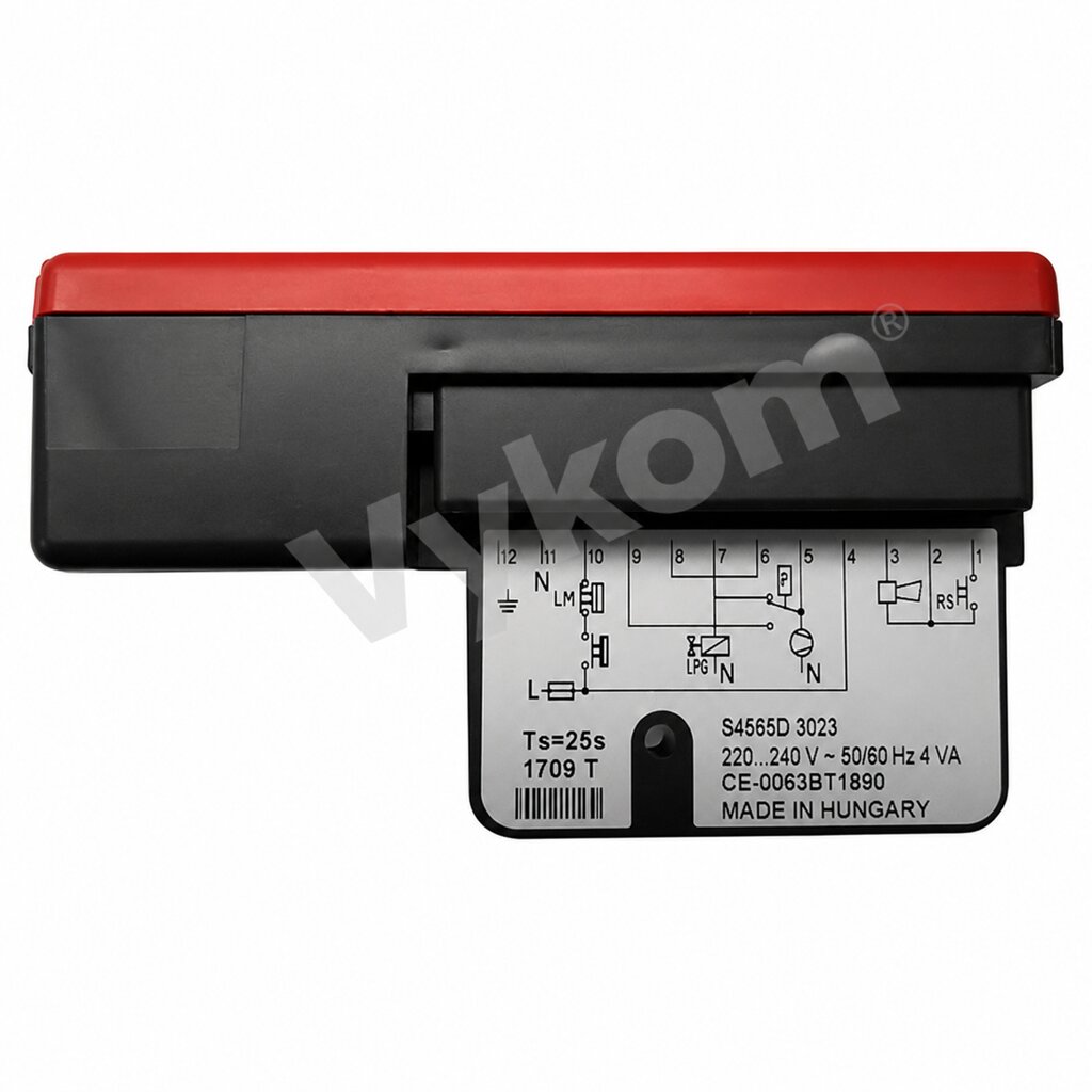 Automatyczna jednostka sterująca Honeywell (Resideo) S4565 D3023 (1023), czas zapłonu 25 s, dla Aermax (Lersen) AE lifestyle