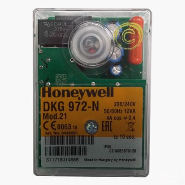 Honeywell-Satronic (Resideo) DKG 972-N Automatyczne sterowanie palnikiem, mod. 21, Ts 10s